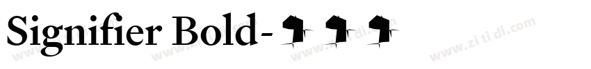 Signifier Bold字体转换 Signifier Bold字体转换